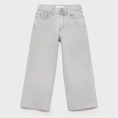 MANGO KIDS - Jeans Culotte Bajo Deshilachado Niña