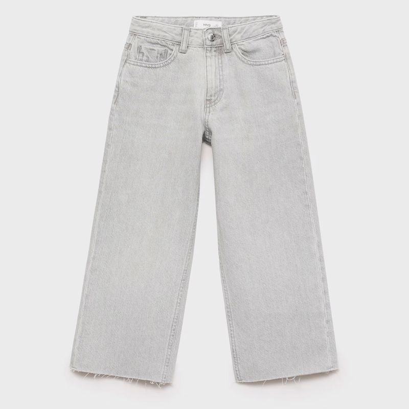 MANGO KIDS - Jeans Culotte Bajo Deshilachado Niña Mango Kids
