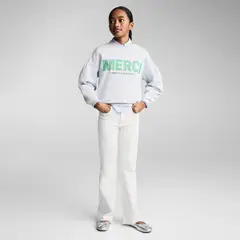 MANGO KIDS - Jeans Flare Bajo Deshilachado Niña