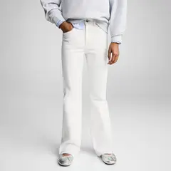 MANGO KIDS - Jeans Flare Bajo Deshilachado Niña