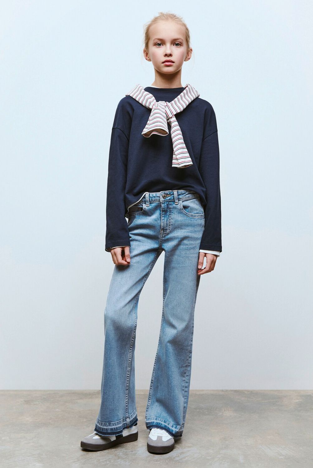 MANGO KIDS - Jeans Flare Bajo Deshilachado Niña Mango Kids