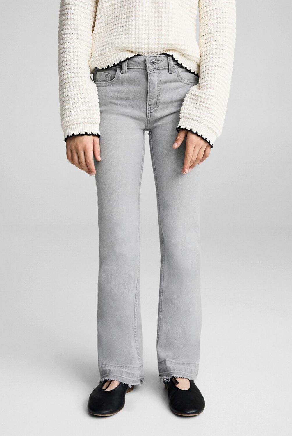 MANGO KIDS - Jeans Flare Bajo Deshilachado Niña Mango Kids