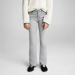MANGO KIDS - Jeans Flare Bajo Deshilachado Niña