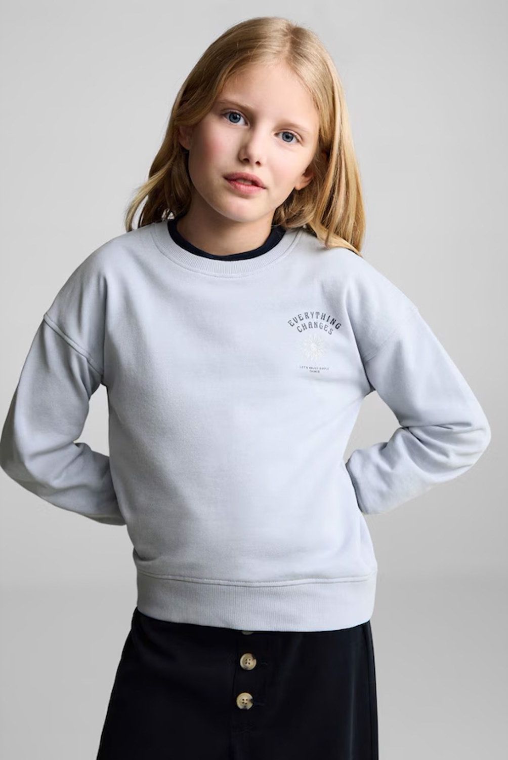 MANGO KIDS - Polerón Mensaje Estampado Niña Mango Kids