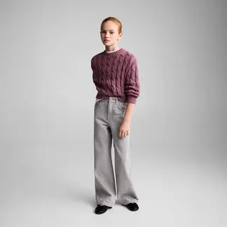 MANGO KIDS - Sweater Punto Trenzado Niña