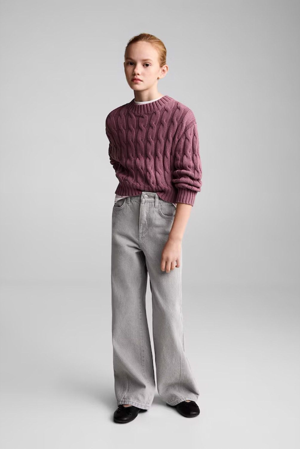 MANGO KIDS - Sweater Punto Trenzado Niña Mango Kids