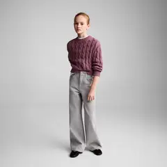 MANGO KIDS - Sweater Punto Trenzado Niña