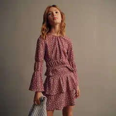 MANGO KIDS - Falda Estampada Volantes Niña