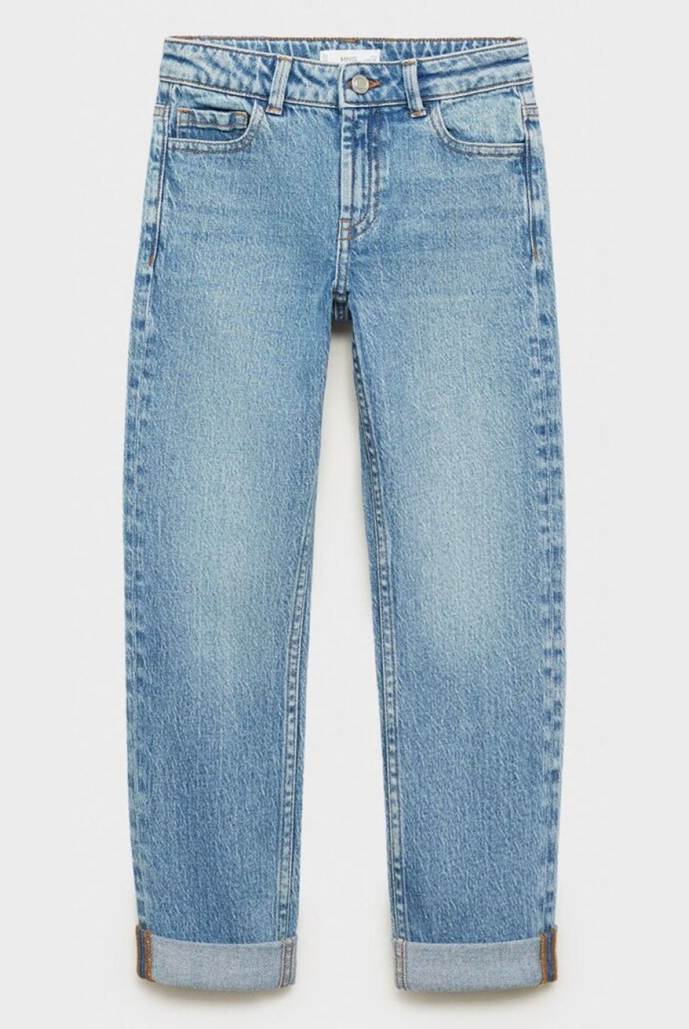 MANGO KIDS - Jeans Rectos Bajo Vuelta Niño Mango Kids