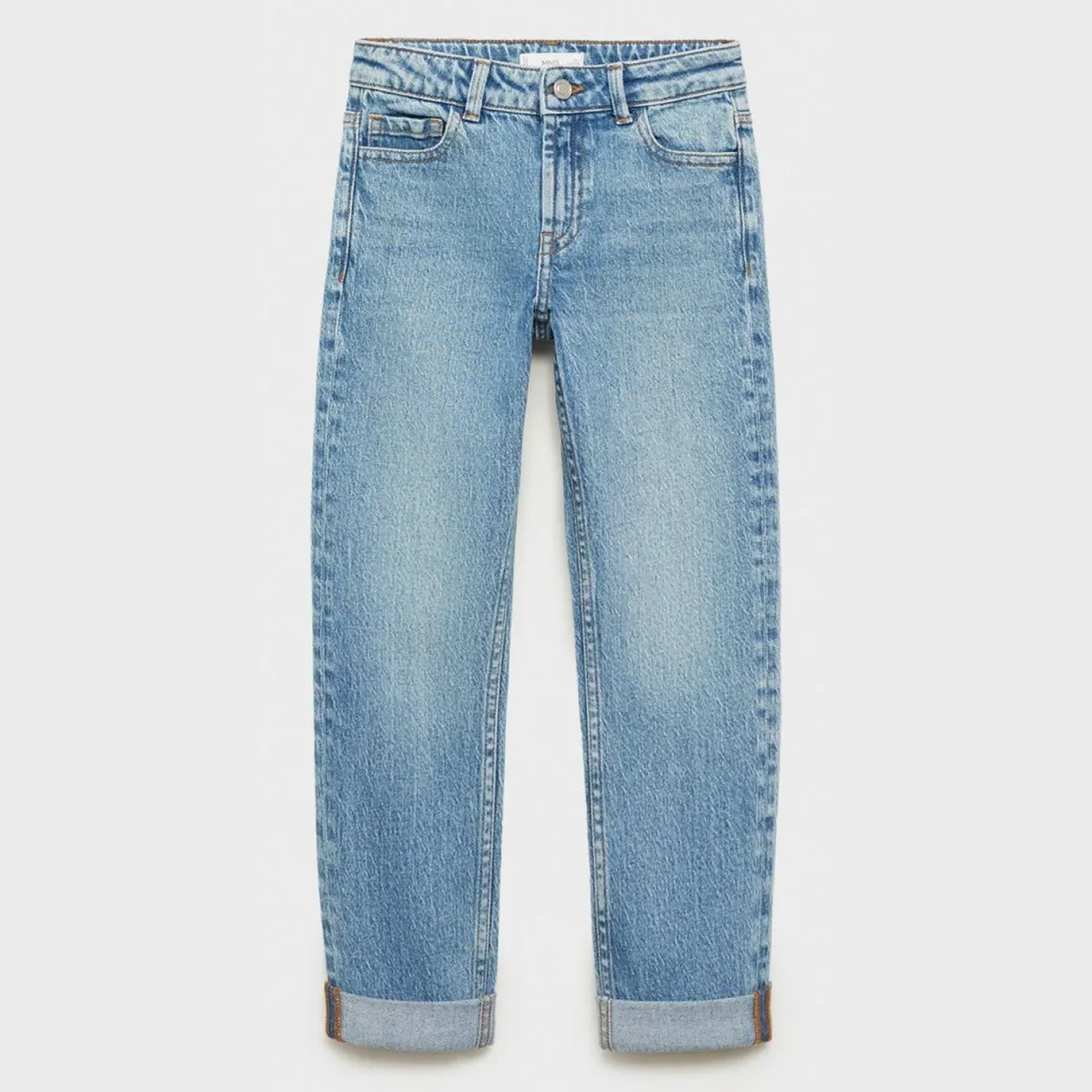 MANGO KIDS - Jeans Rectos Bajo Vuelta Niño Mango Kids