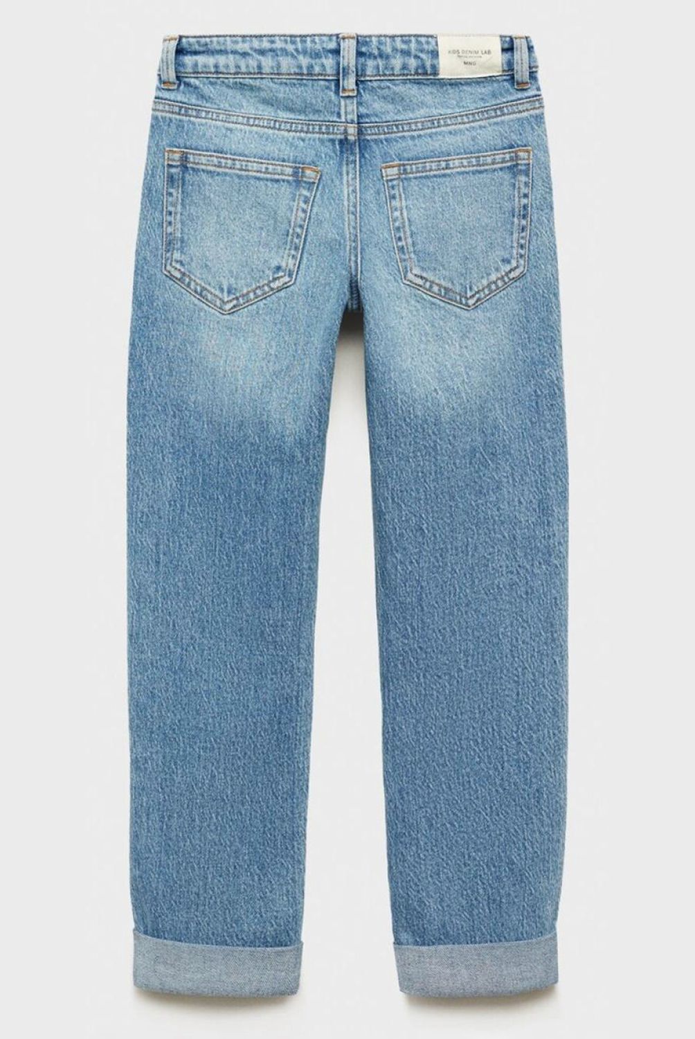 MANGO KIDS - Jeans Rectos Bajo Vuelta Niño Mango Kids