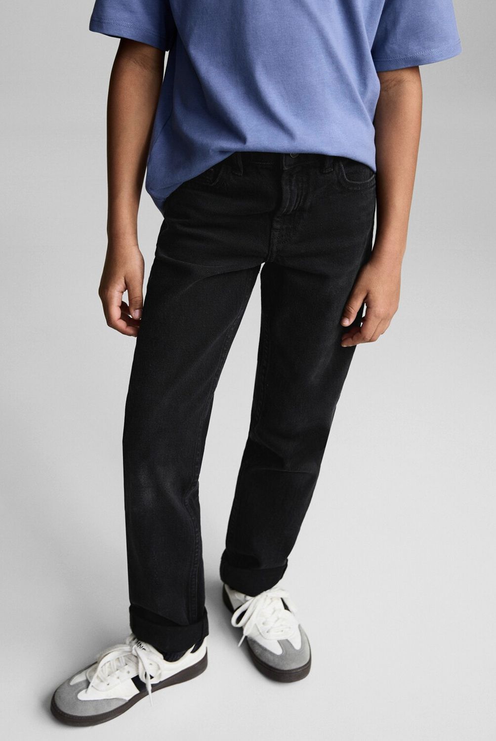 MANGO KIDS - Jeans Rectos Bajo Vuelta Niño Mango Kids