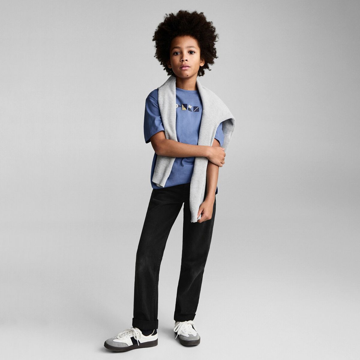 MANGO KIDS - Jeans Rectos Bajo Vuelta Niño Mango Kids