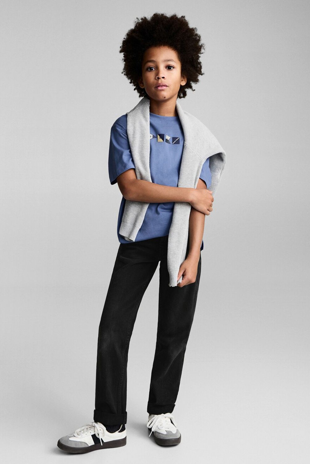 MANGO KIDS - Jeans Rectos Bajo Vuelta Niño Mango Kids