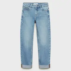 MANGO KIDS - Jeans Rectos Bajo Vuelta Niño
