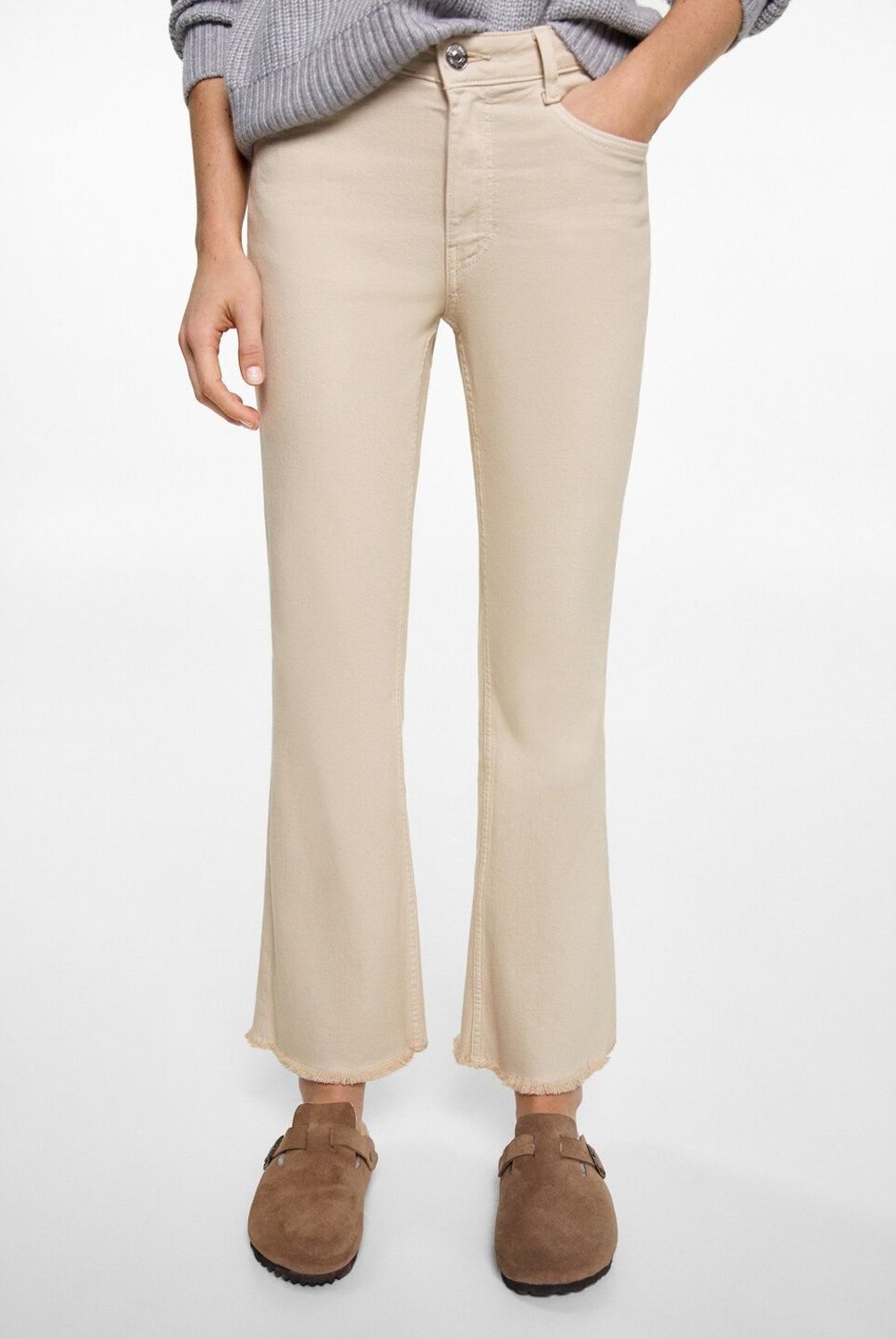MANGO TEEN - Jeans Flare Crop Mujer Mango Teen