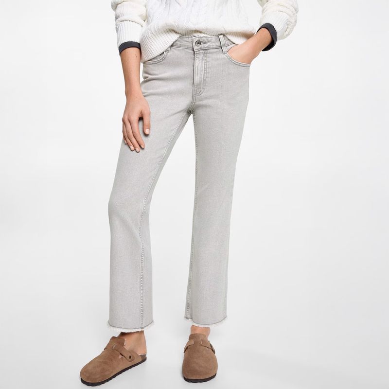MANGO TEEN - Jeans Flare Crop Mujer Mango Teen