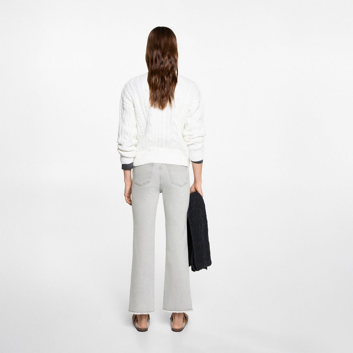 MANGO TEEN - Jeans Flare Tiro Medio Mujer Mango Teen