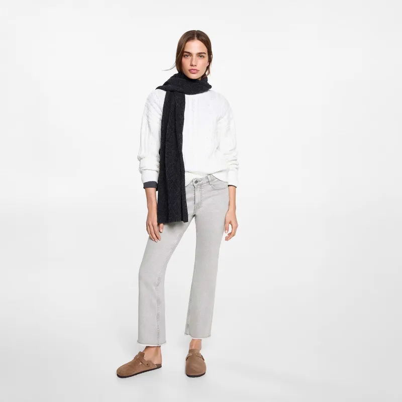 MANGO TEEN - Jeans Flare Crop Mujer Mango Teen