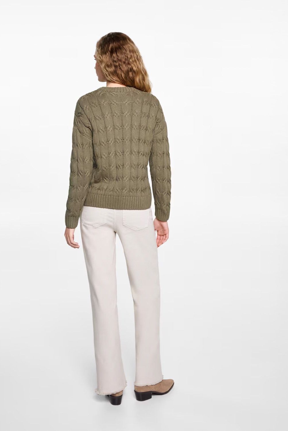 MANGO TEEN - Sweater Punto Trenzas Mujer Mango Teen
