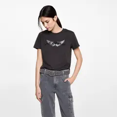 MANGO TEEN - Polera Estampada Algodón Mujer