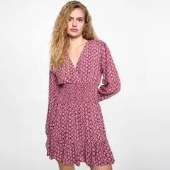 MANGO TEEN - Vestido Estampado Corto Mujer