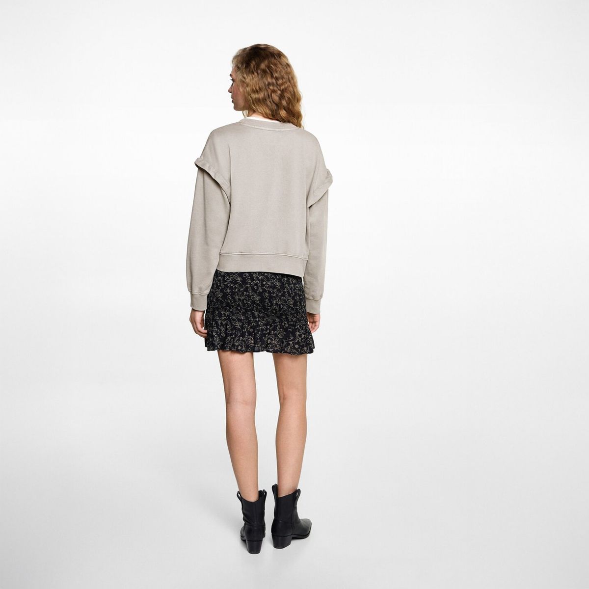 MANGO TEEN - Polerón Costura Hombro Mujer Mango Teen