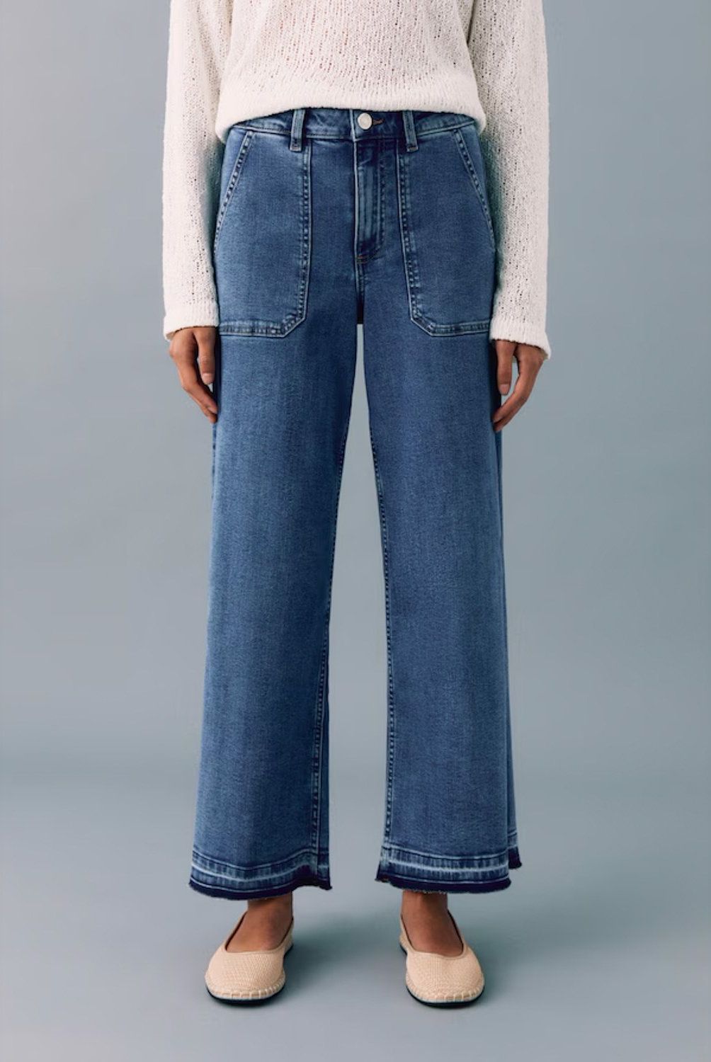 MANGO TEEN - Jeans Culotte Bolsillos Mujer Mango Teen