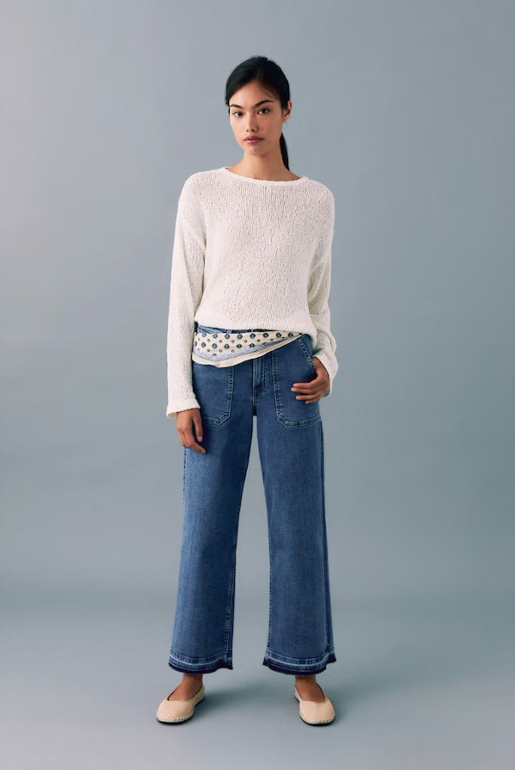 MANGO TEEN - Jeans Culotte Bolsillos Mujer Mango Teen