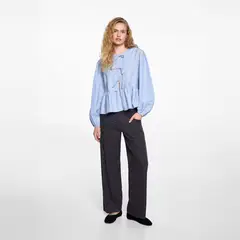 MANGO TEEN - Camisa Rayas Lazos Mujer