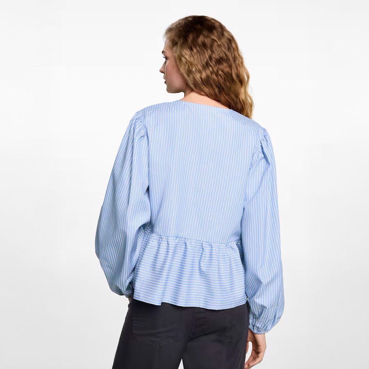 MANGO TEEN - Camisa Rayas Lazos Mujer Mango Teen