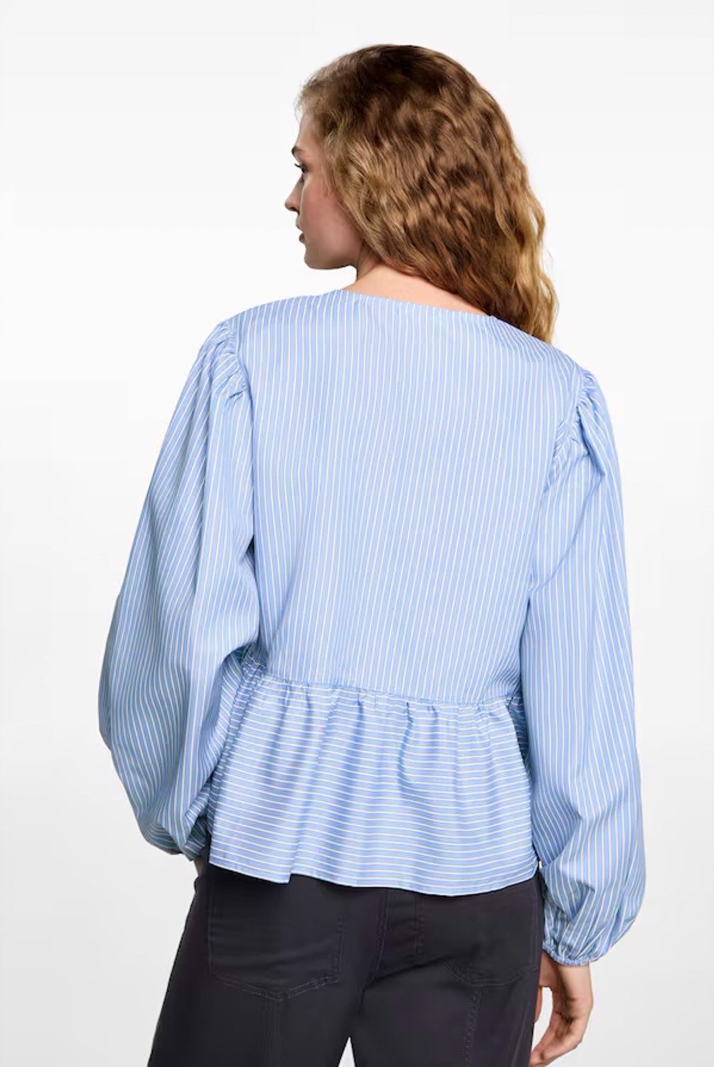 MANGO TEEN - Camisa Rayas Lazos Mujer Mango Teen