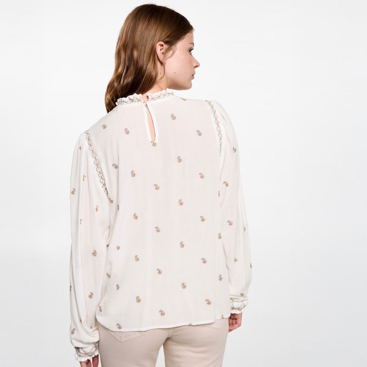 MANGO TEEN - Blusa Bordada Mujer Mango Teen