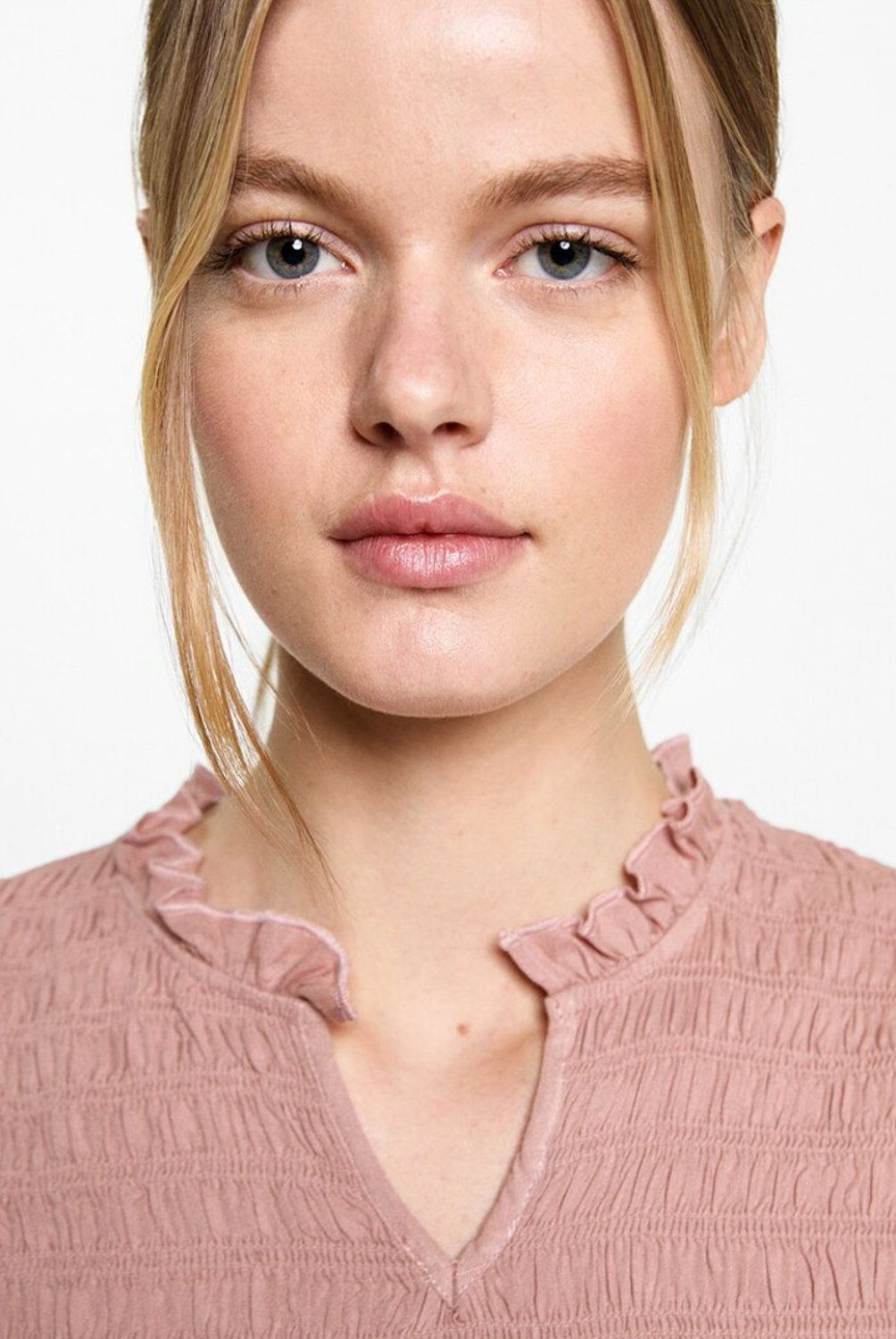MANGO TEEN - Blusa Bordada Volantes Mujer Mango Teen