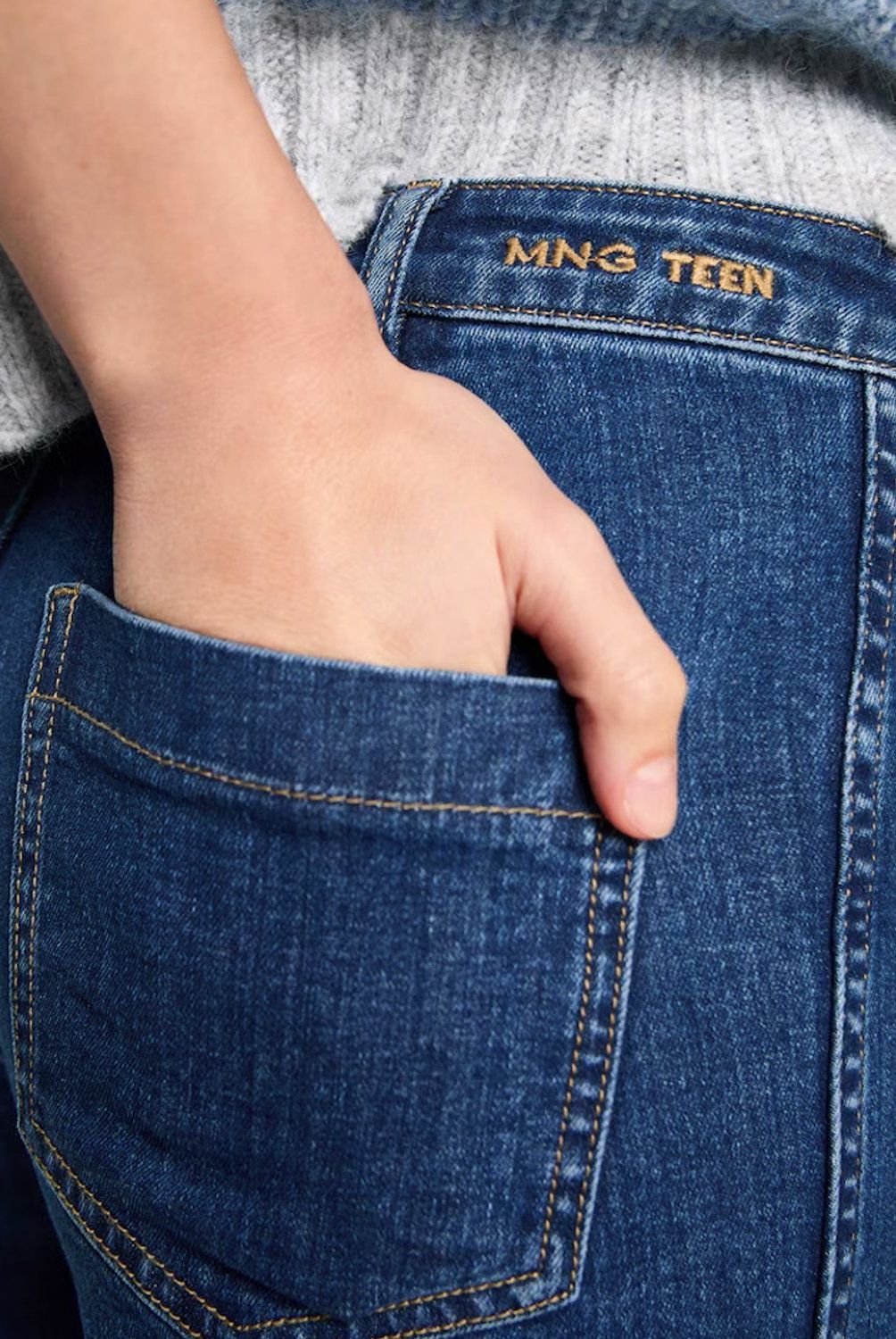MANGO TEEN - Jeans Wideleg Bolsillos Mujer Mango Teen