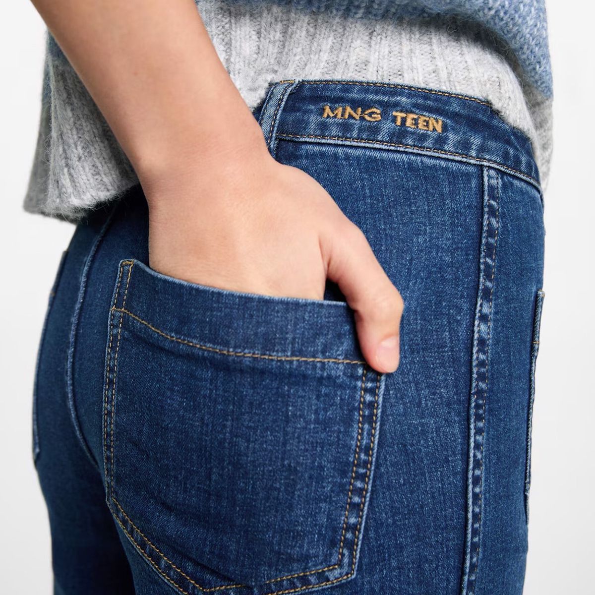 MANGO TEEN - Jeans Wide Leg Tiro Alto Mujer Mango Teen