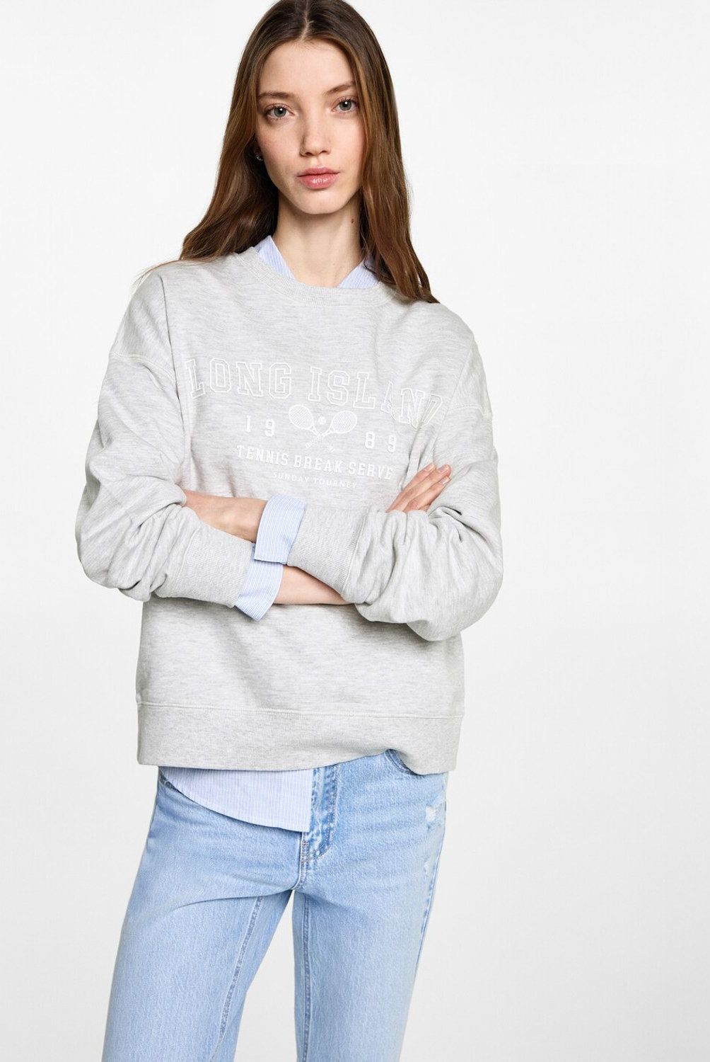 MANGO TEEN - Polerón Algodón Estampada Mujer Mango Teen