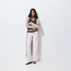 MANGO TEEN - Jeans Wideleg Bajo Deshilachado Mujer