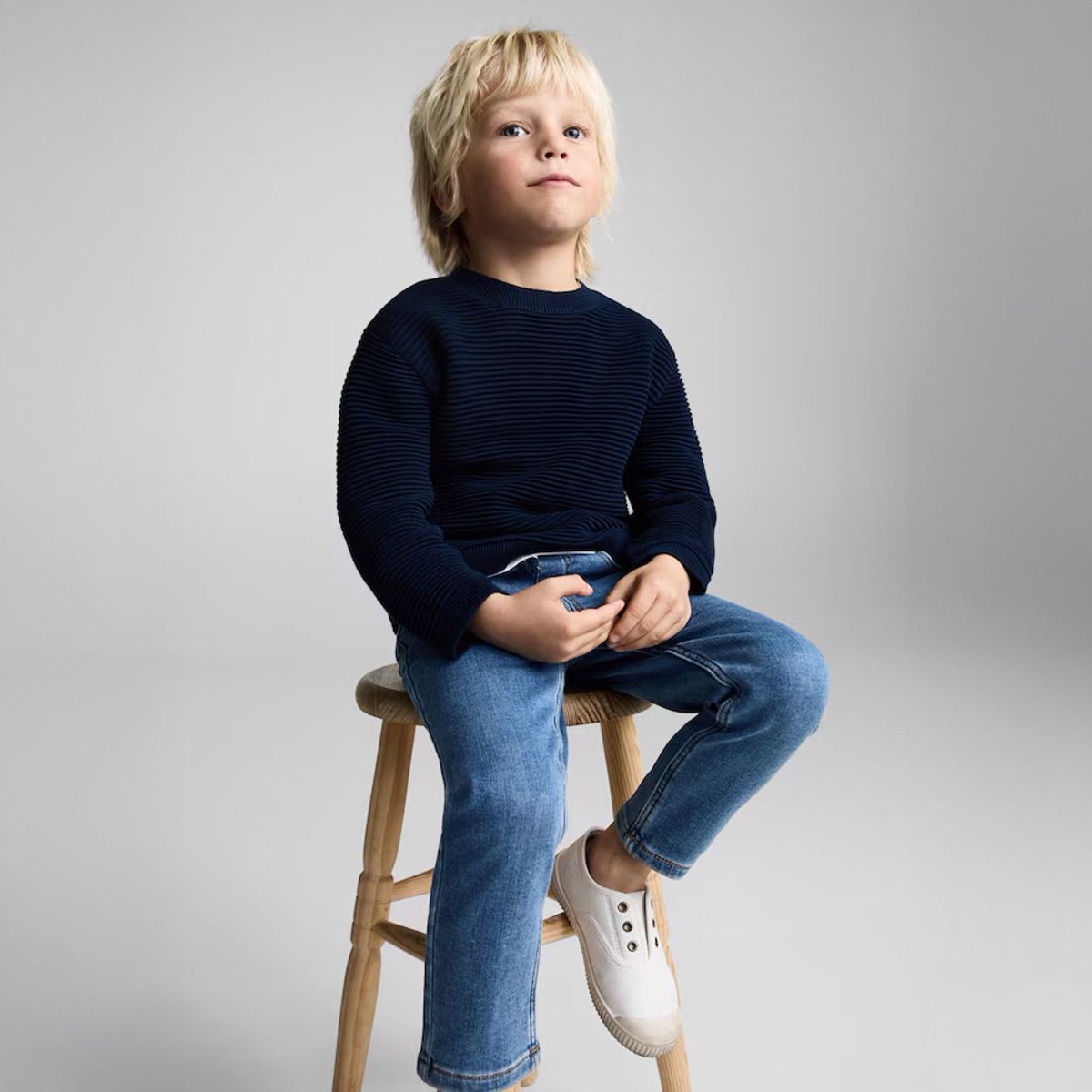 MANGO KIDS - Jeans Cintura Elástica Cordón Bebé Niño Mango Kids