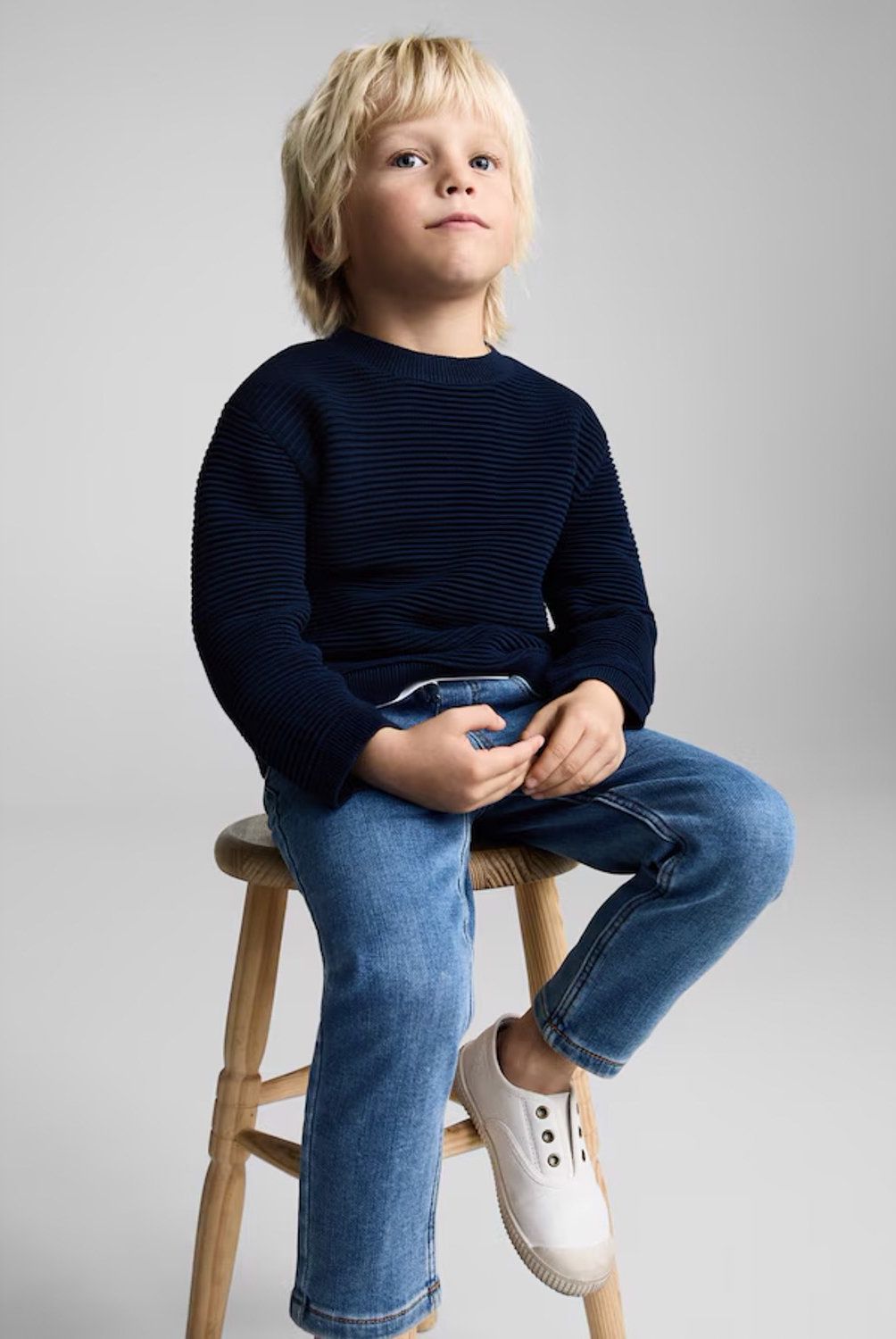 MANGO KIDS - Jeans Cintura Elástica Cordón Bebé Niño Mango Kids