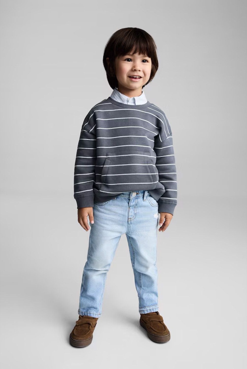 MANGO KIDS - Polerón Algodón Rayas Bebé Niño Mango Kids