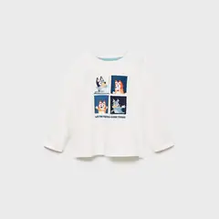 MANGO KIDS - Polera Estampada Bluey Bebé Niño