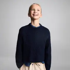 MANGO KIDS - Sweater Punto Cuello Perkins Niña