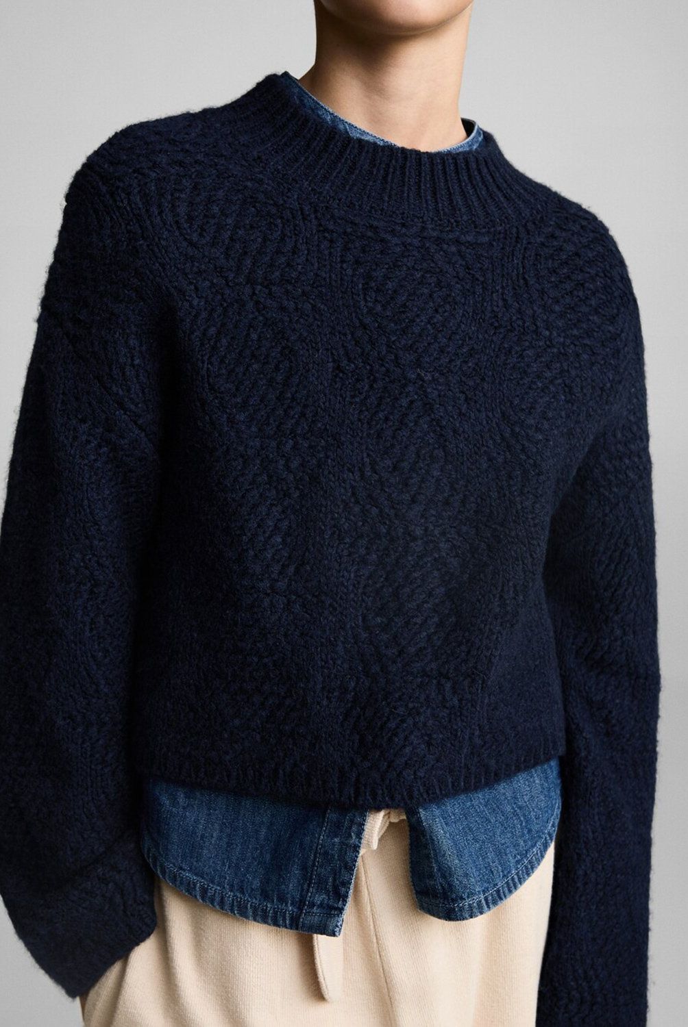 MANGO KIDS - Sweater Punto Cuello Perkins Niña Mango Kids