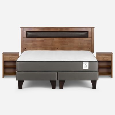 Imagen 2 del producto Cama Europea New Style 2 Plus King + Respaldo + 2 Veladores