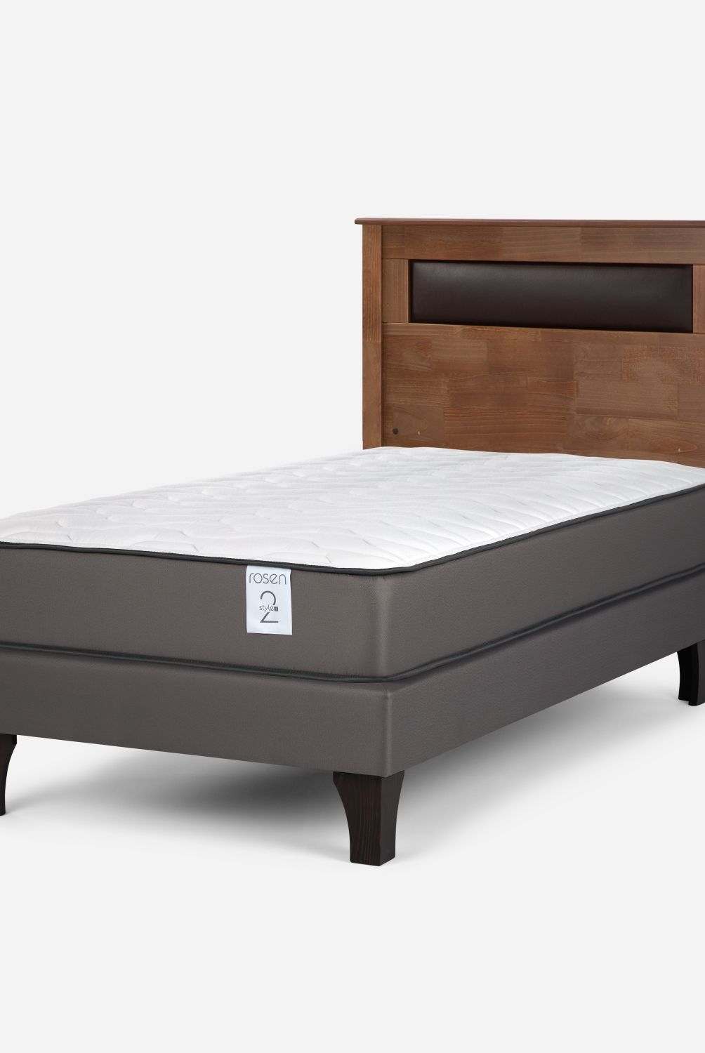 ROSEN - Cama Europea New Style 2 Plus 1 Plaza + Respaldo Rosen