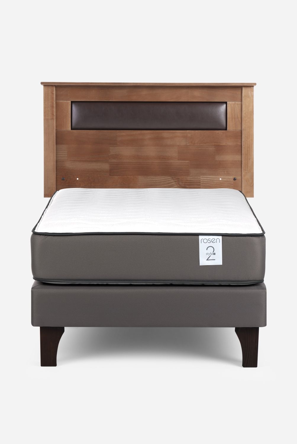 ROSEN - Cama Europea New Style 2 Plus 1 Plaza + Respaldo Rosen