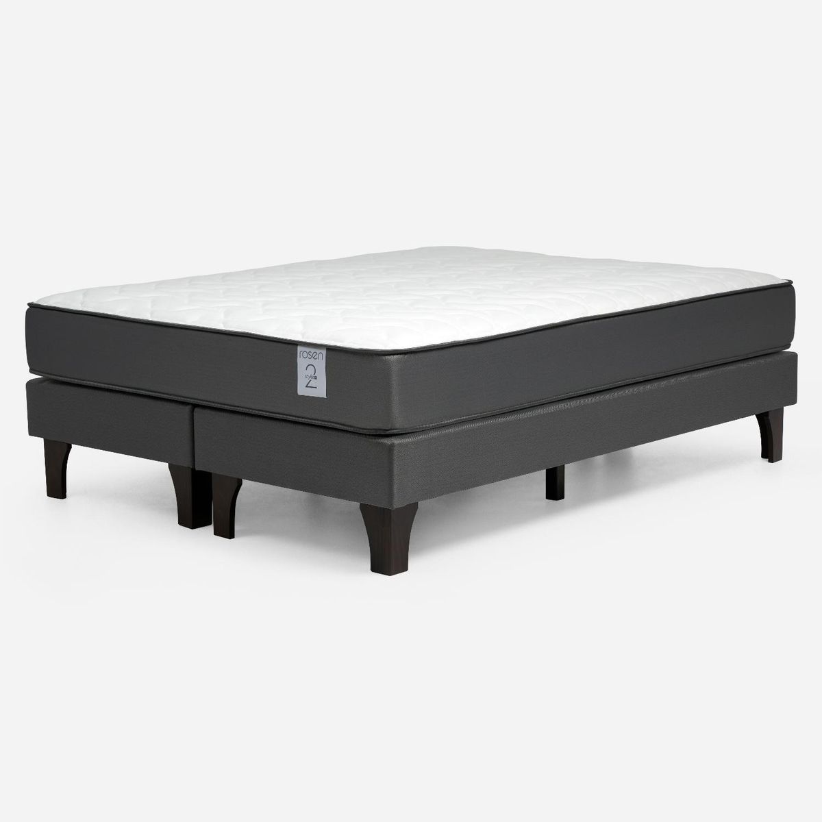 ROSEN - Cama Europea New Style 2 Plus King + Respaldo Rosen