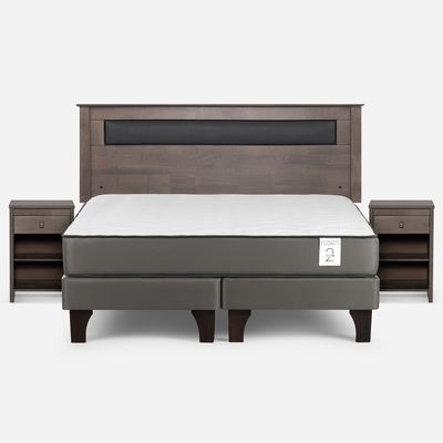 Imagen 2 del producto Cama Europea New Style 2 Plus King + Respaldo + 2 Veladores
