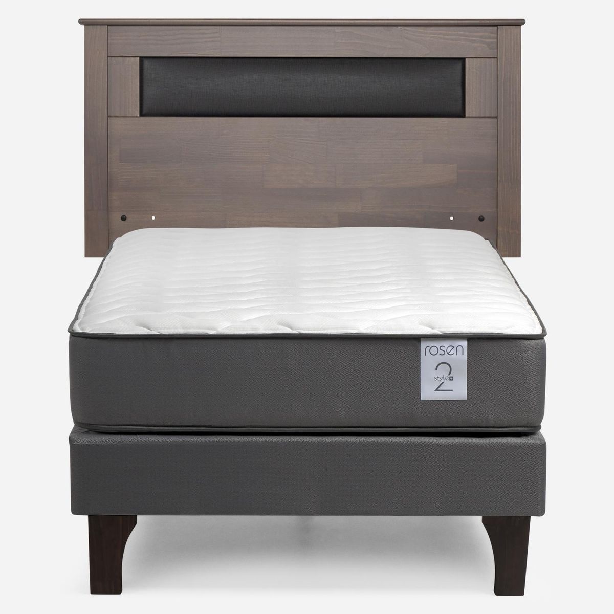 ROSEN - Cama Europea New Style 2 Plus 1 Plaza + Respaldo Rosen